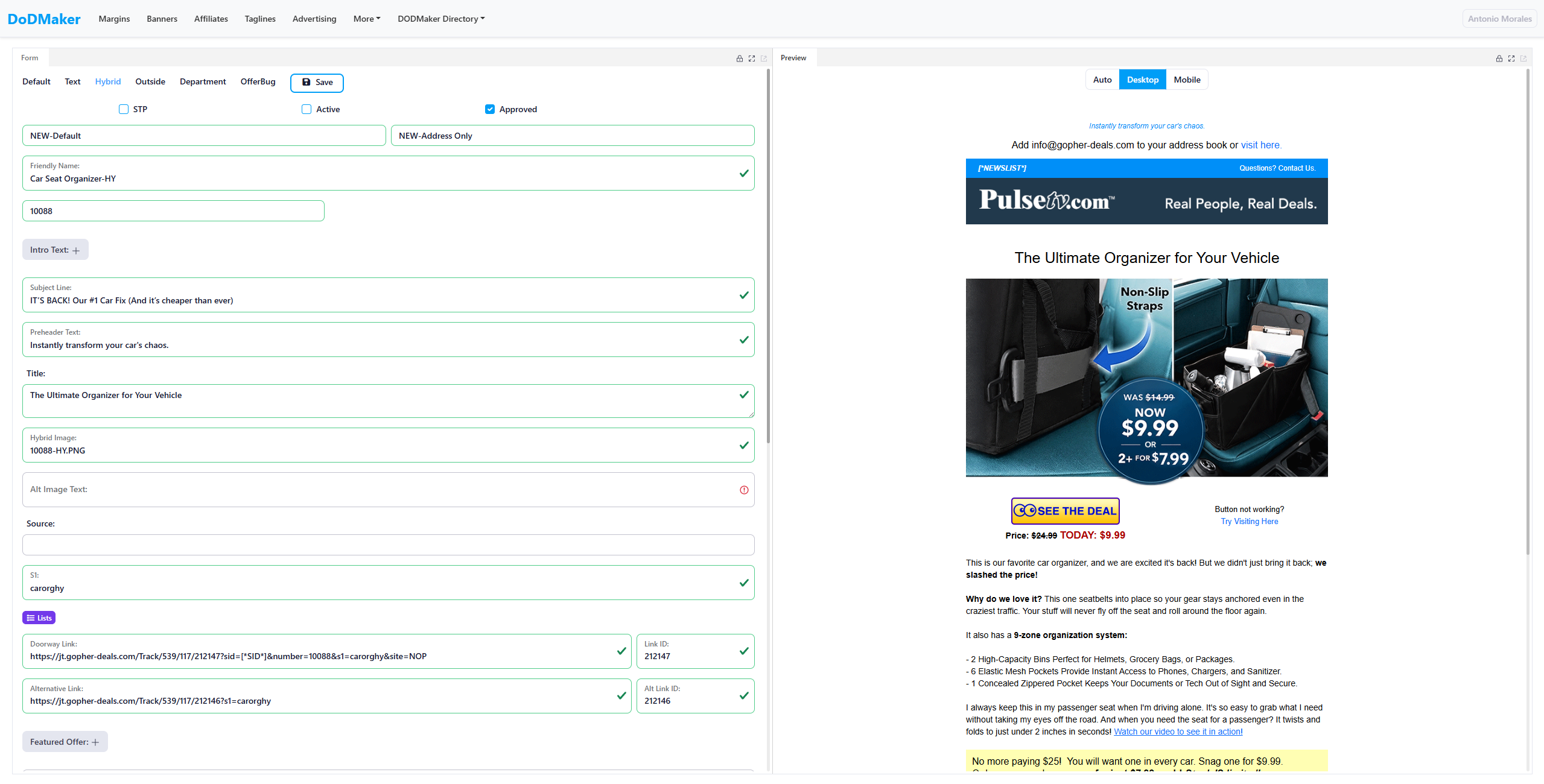 DoD Maker edit page — after the rewrite