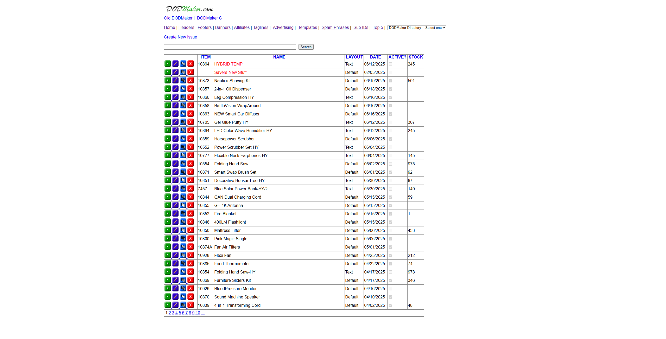 DoD Maker home page — before the rewrite